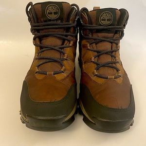 Brown and Black Men's Timberland Work Boots Sz 9.5